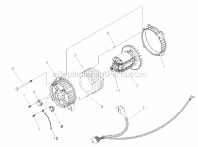 Alternator Diagram and Parts List for 030298-0  Briggs and Stratton Generator